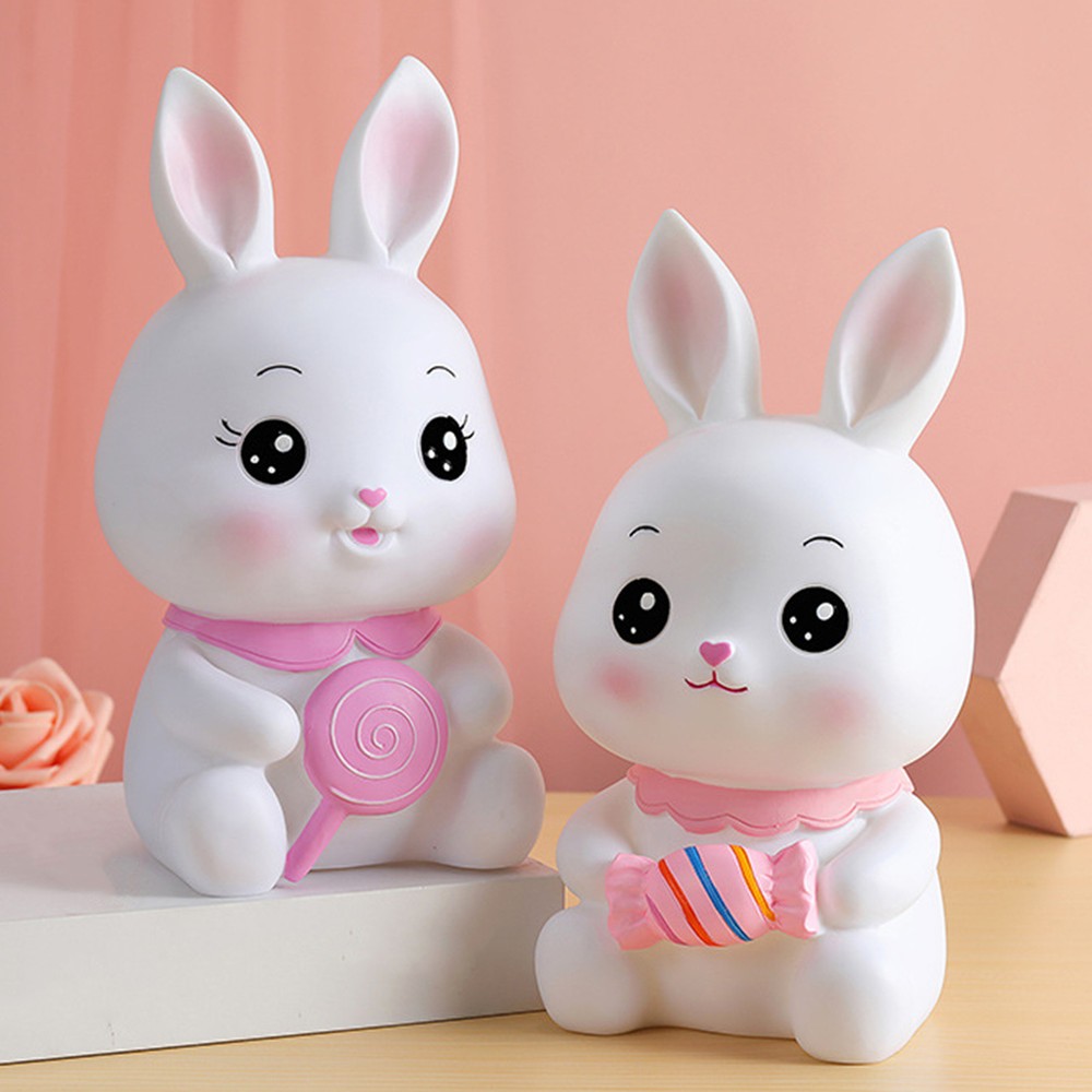 Rabbit Coin Bank Creative Money Bank Desk Decor Shatterproof Cartoon excellently