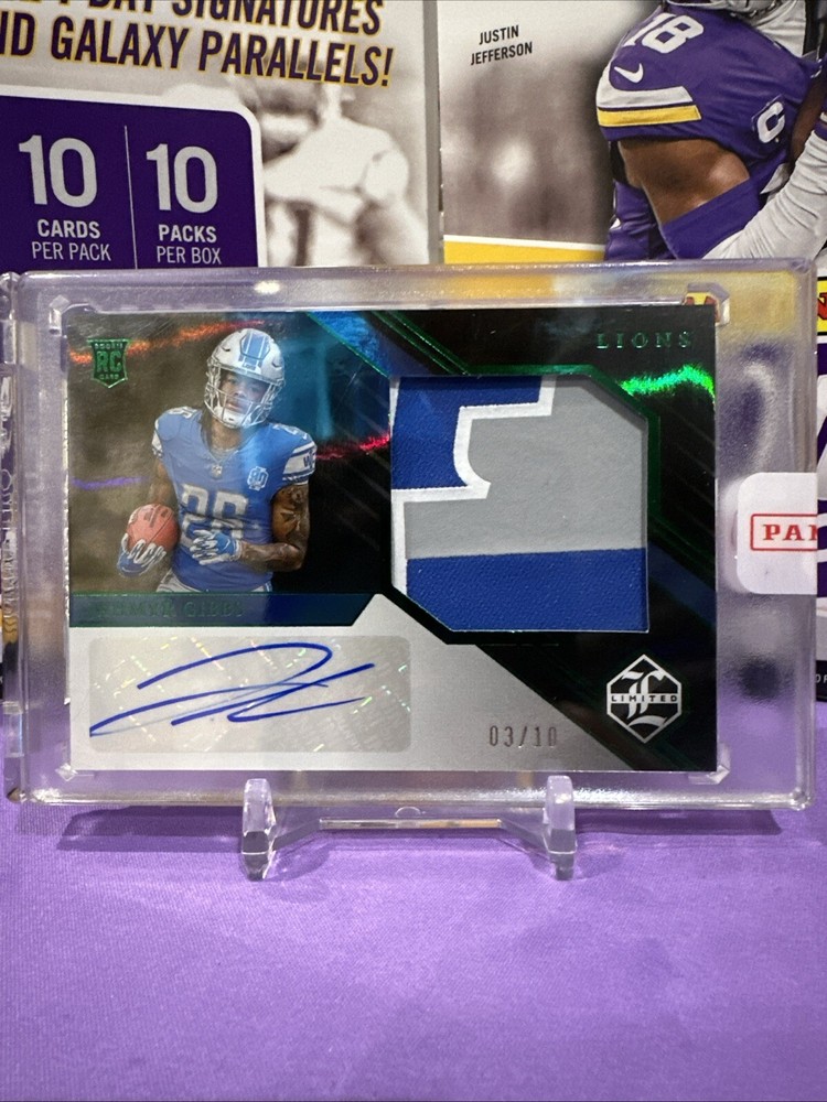 2023 Panini Limited - RPA Emerald Spotlight /10 Jahmyr Gibbs (RC) #154🔥📈