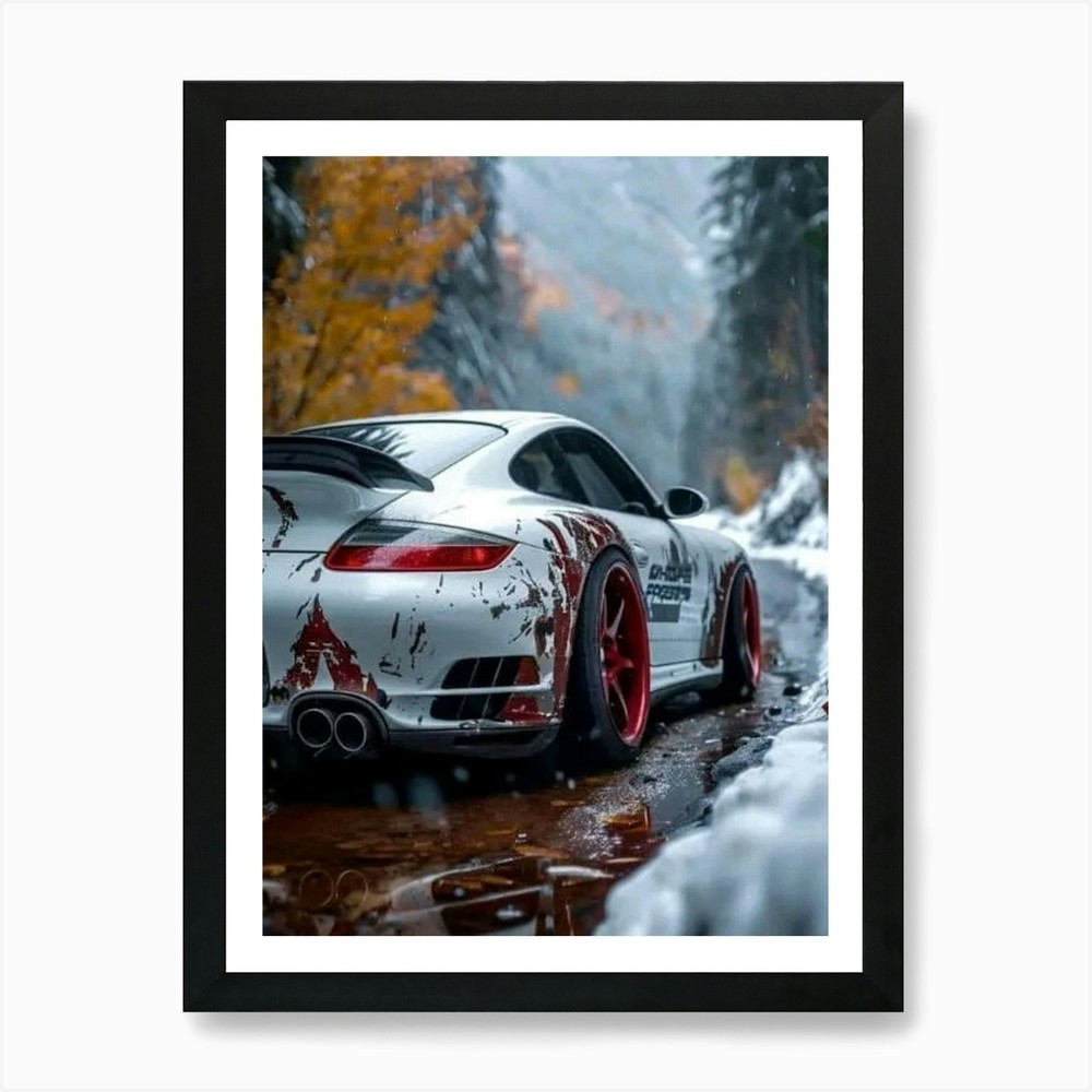 Porsche 911 Gts Art Print Framed Wall Art Poster Canvas Print Picture