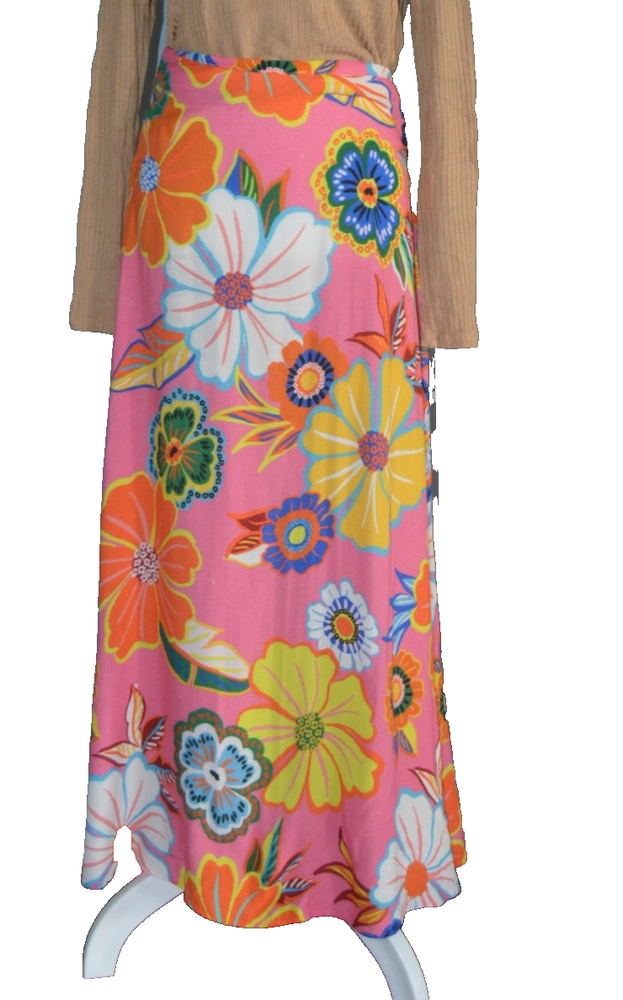 Farm Rio X Anthropologie Sz M Pink Floral Skirt