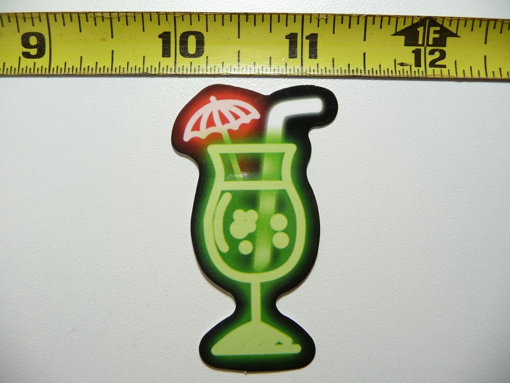 Vibrant Neon Party Drink Sticker Decal for Fun Celebrations