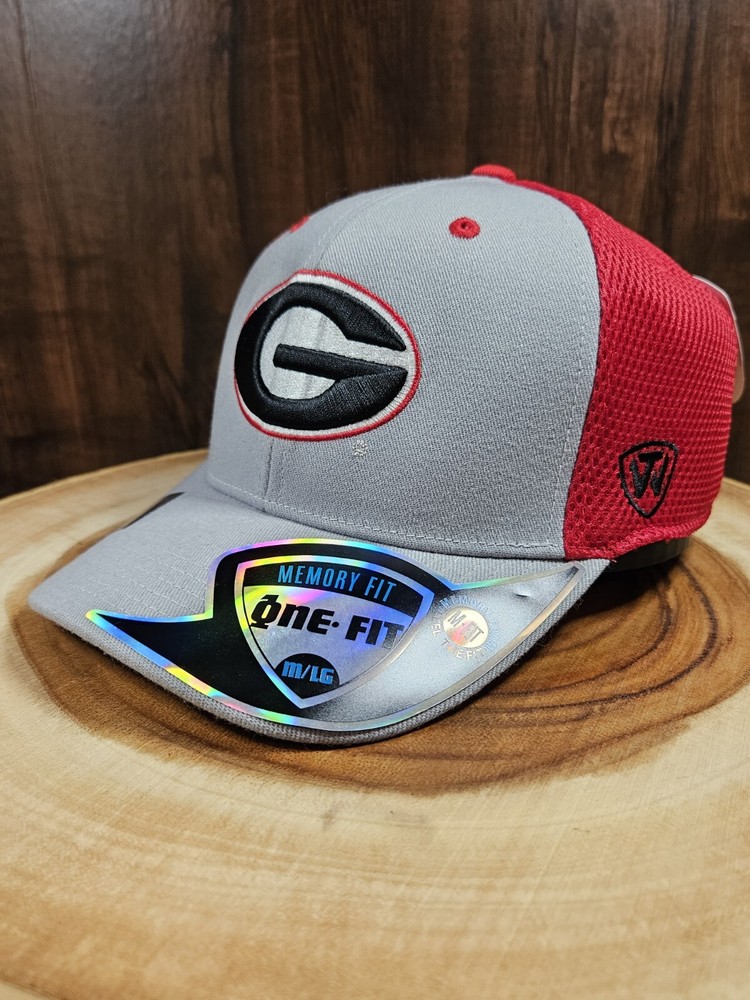 Georgia Bulldogs NCAA Football StretchFit Hat Cap M/L UGA Top Of The World