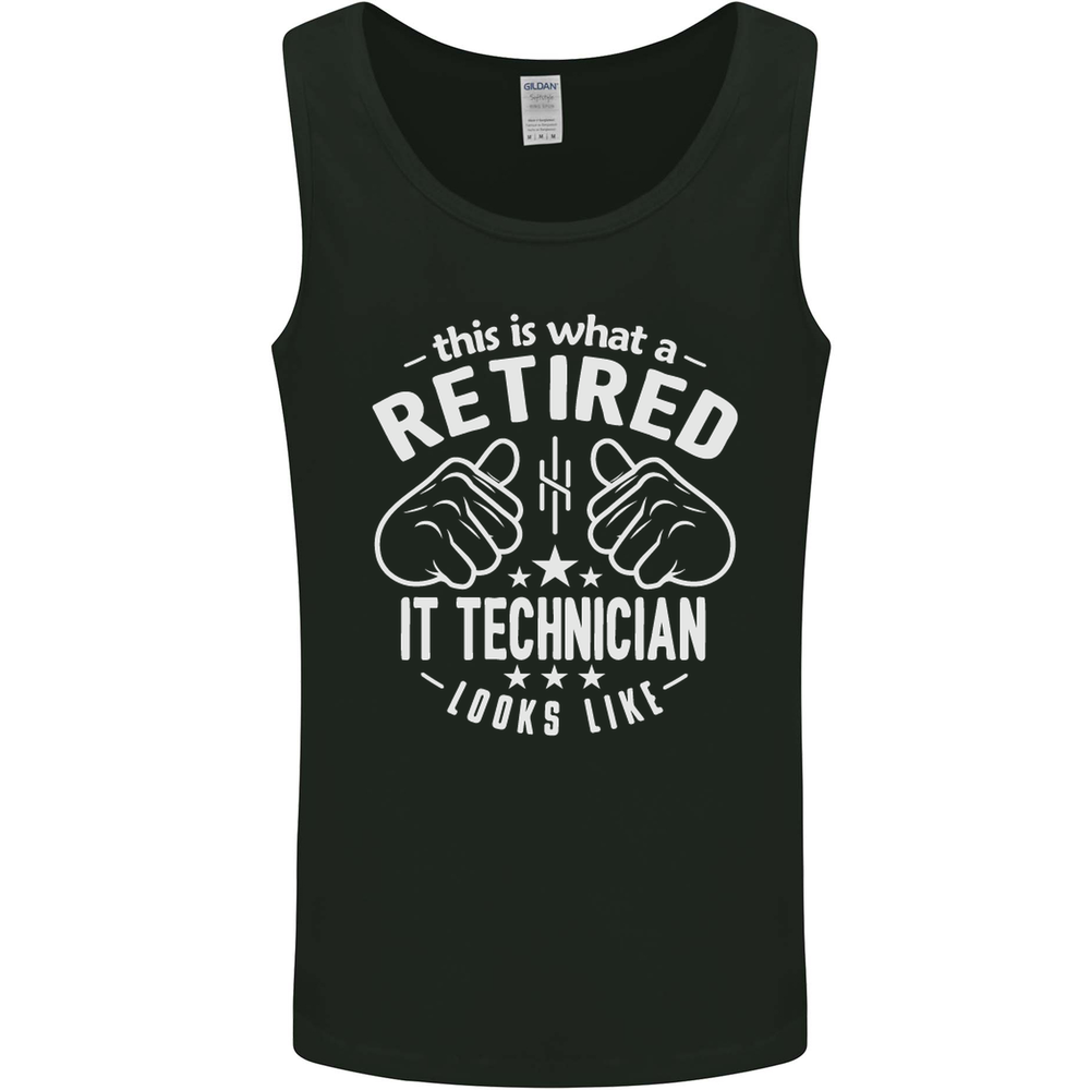 A Retired IT Technician Looks Like Mens Vest Tank Top