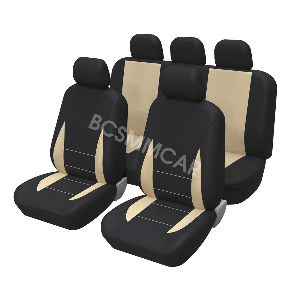 Seat Cover Front Rear Chair Cushion Protector Breathable Pad Mat For 5-Seats Car