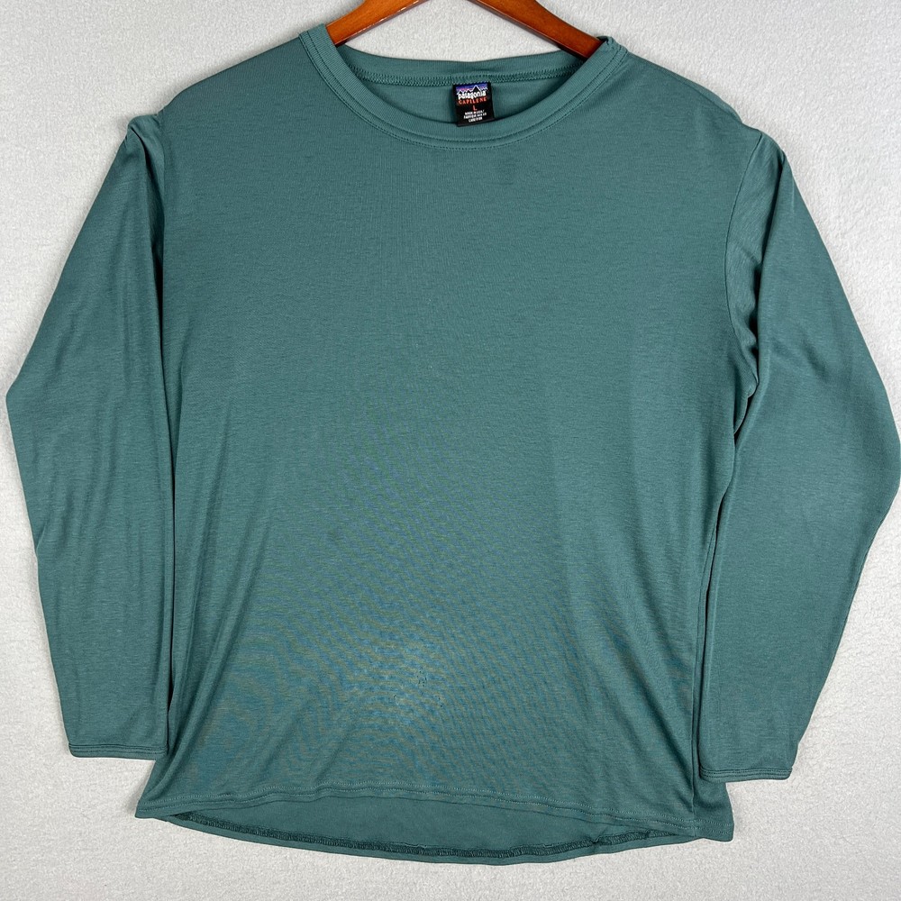 VTG Patagonia Capilene Base Layer Shirt Mens L Long Sleeve Hiking Gorpcore USA