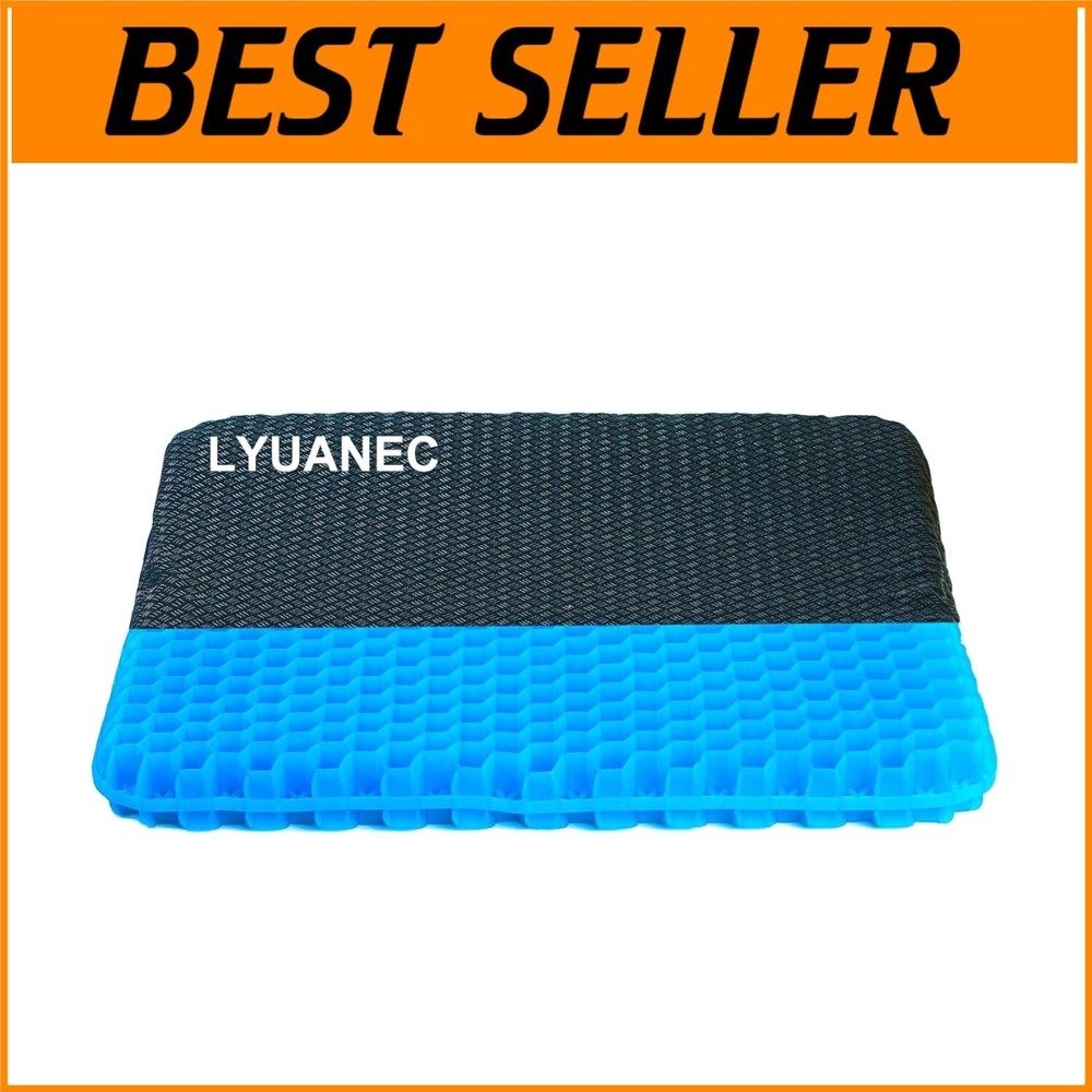 Soft Breathable 20-Inch Gel Cushion with Non-Slip Cover for Ultimate Comfort