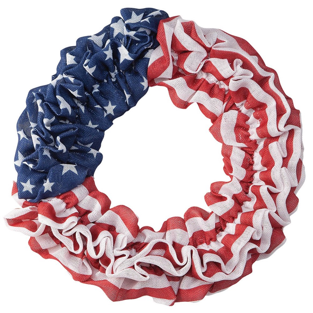 Patriotic Burlap Wreath by OakRidgeTM