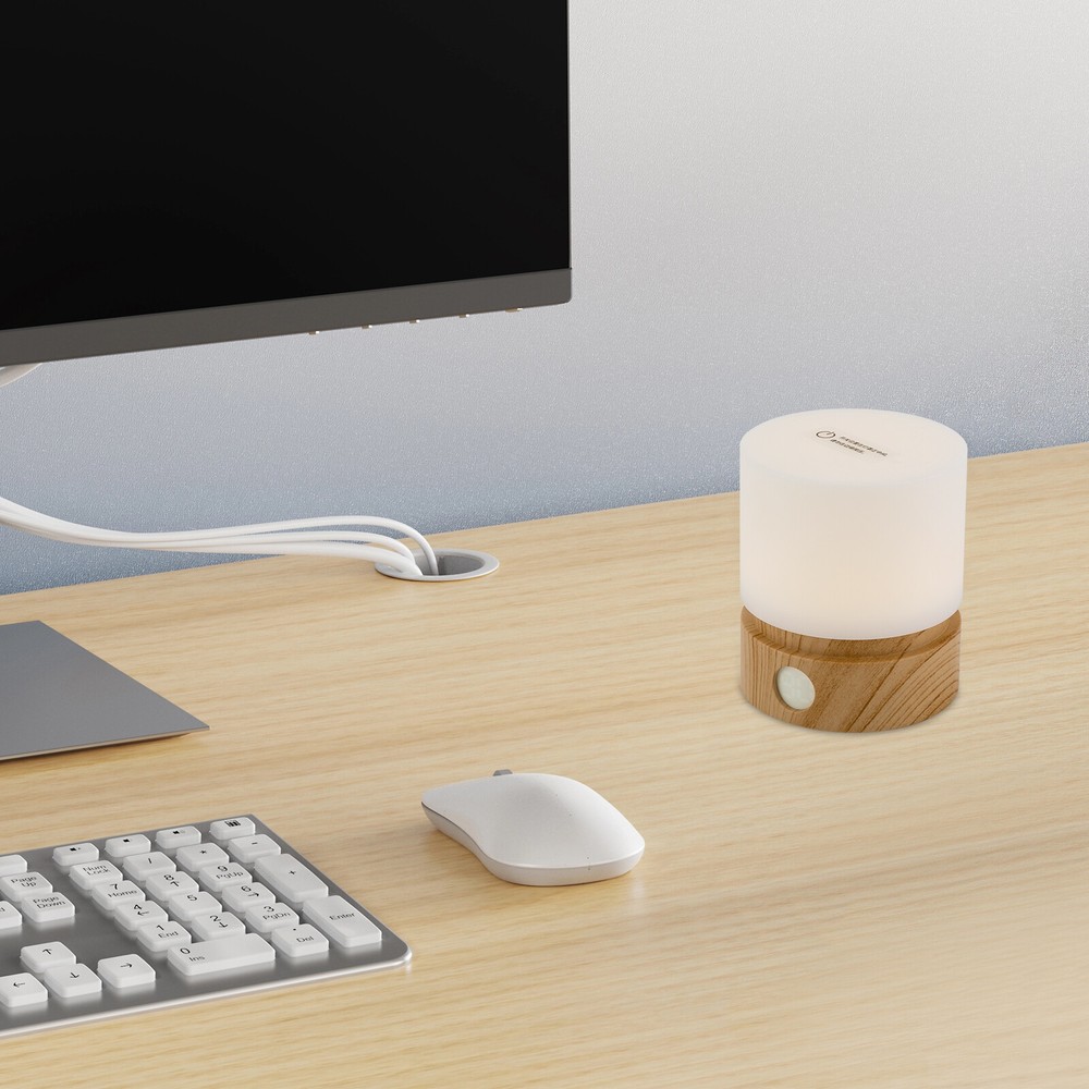 Dimmable Touch Tap Bedside Night Light with Cylindrical Design  