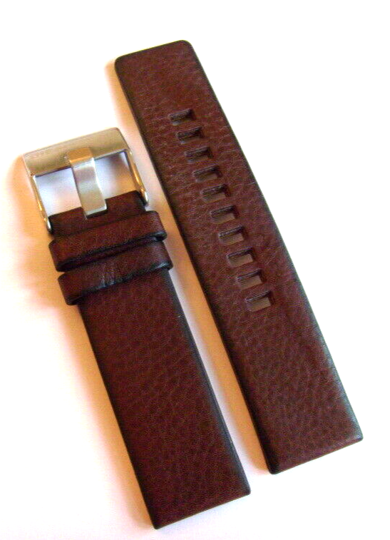 Diesel Original Replacement Leather Strap DZ1661 Watch Band Brown 24 mm