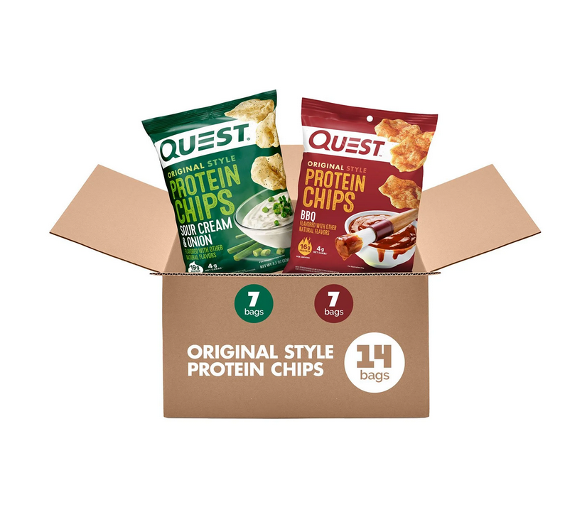 Quest Protein Chips BBQ & Sour Cream 14ct - 19g Protein, Low Carb, Keto Friendly Snack