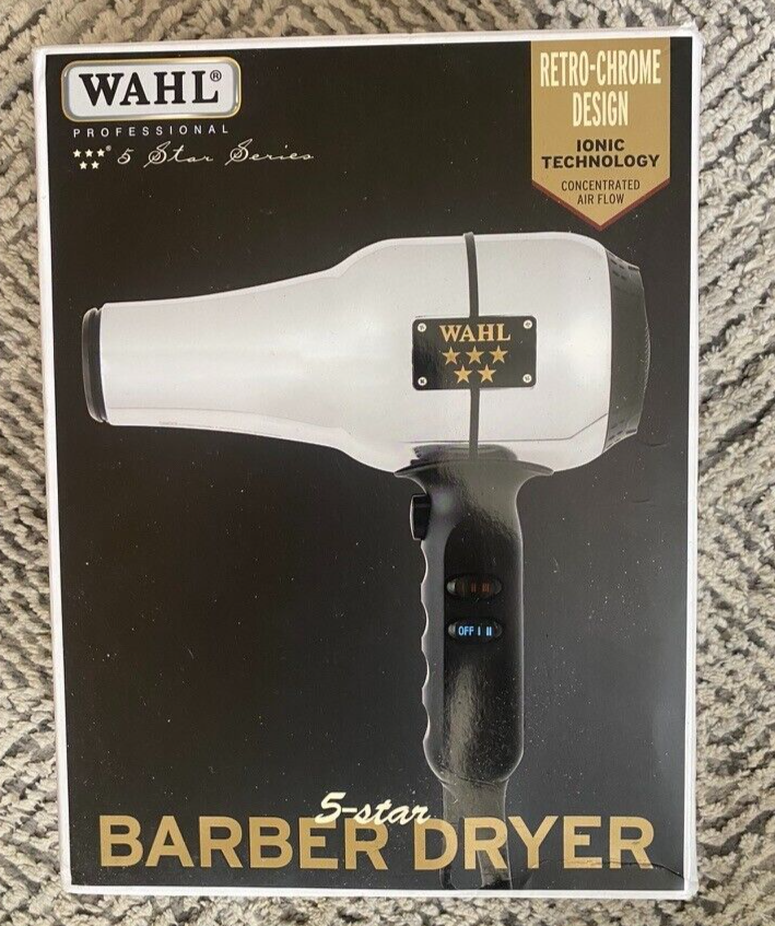**FLASH SALE!!!! Wahl Professional 5-Star Series Retro-Chrome Barber Hair Dryer-image