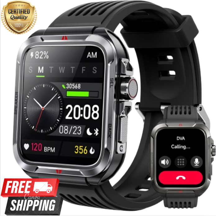 2025 Waterproof Smartwatch for Men and Women Compatible with iPhone Samsung Bluetooth
