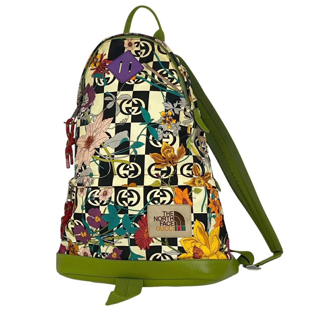 GUCCI x THE NORTH FACE GG Logo Flora Flower Backpack