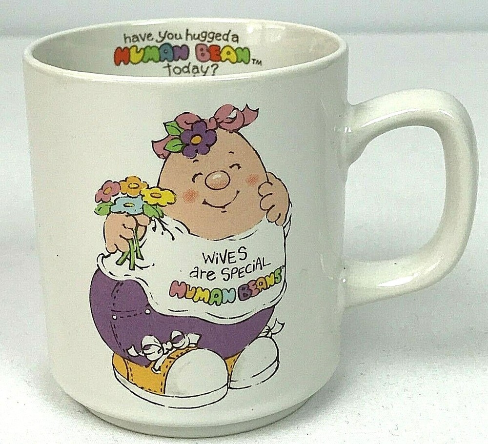 Vintage 1983 Enesco Morgan Human Beans Coffee Mug by Jelly Wives