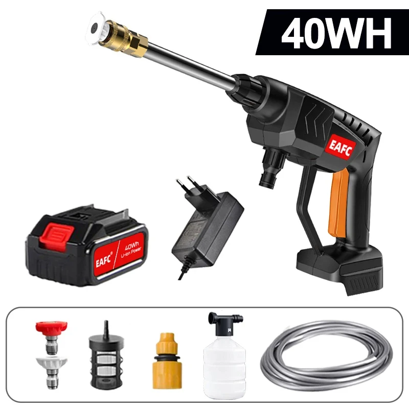 60V 21Bar Cordless High Pressure Car Washer Gun with 40WH/80WH Battery