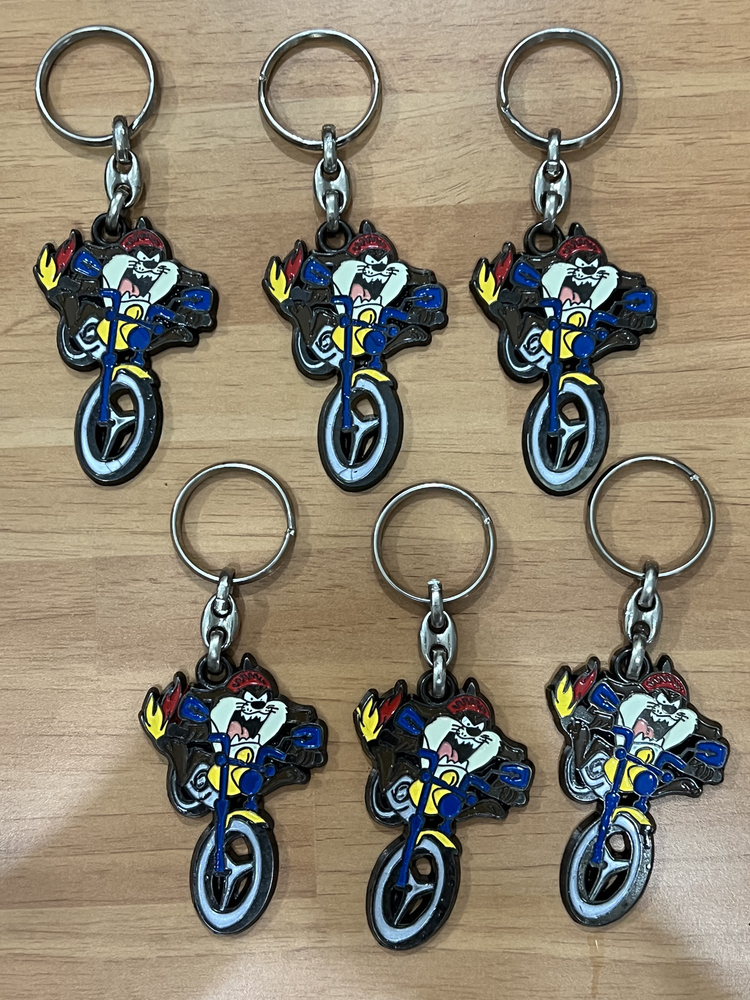 Vintage 1990s Tazmania Looney Tunes Warner Bros Metal Keychain - Bulk Options