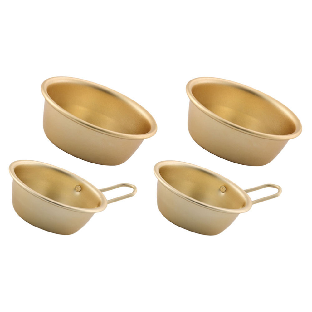 4Pcs Korean Appetizer Plates for Soup Ramen Noodles and Makgeolli