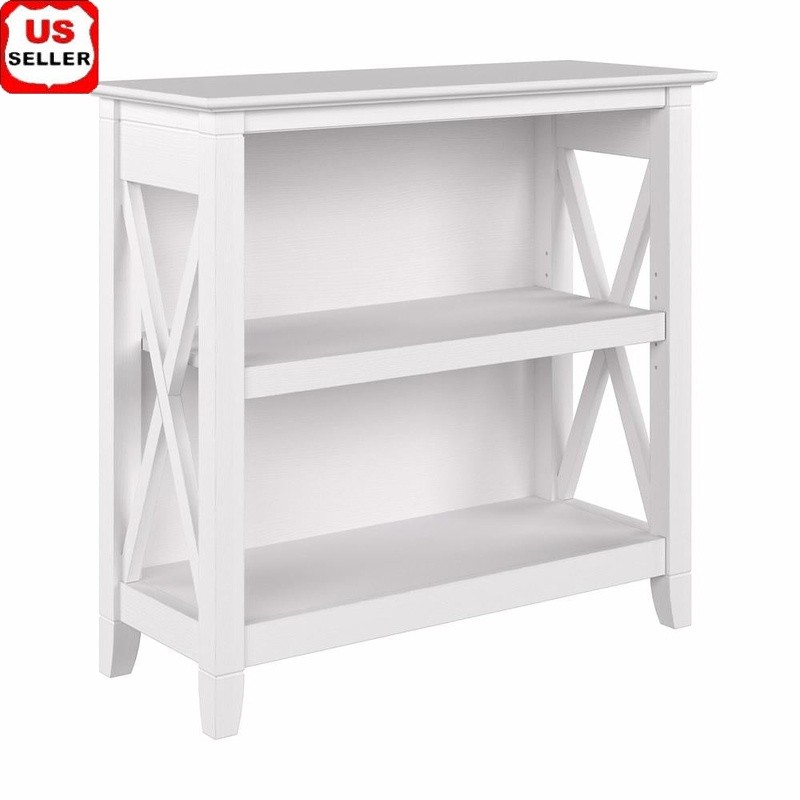 Compact 2-Shelf Adjustable Bookcase for Living Room or Office Storage  