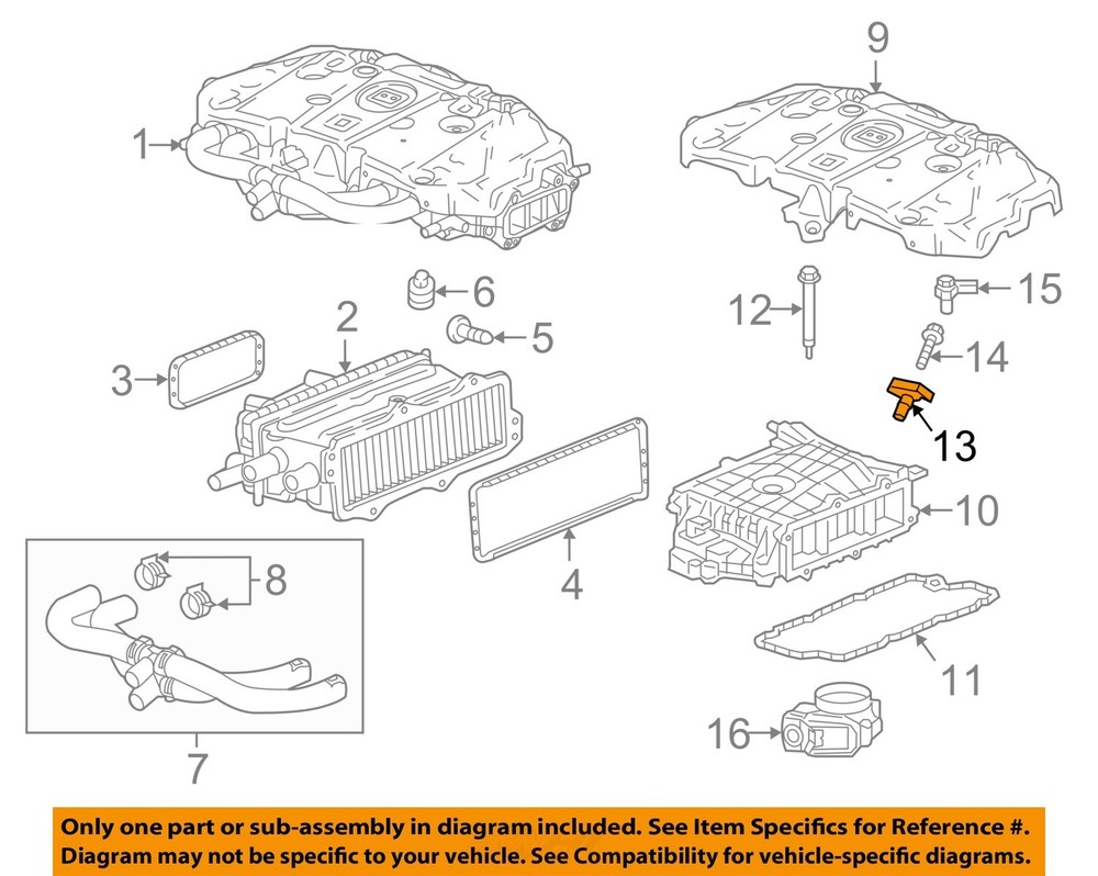 GM OEM Turbo Turbocharger Intercooler-Boost Sensor 55569992