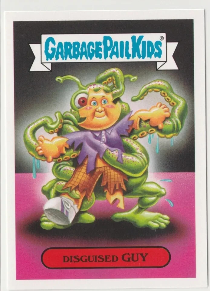 Disguised Guy #1b Garbage Pail Kids GPK 2017 Adam-geddon Trading Card