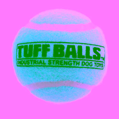 Tuff Ball Dog toy Yellow  6 Count / Bulk (4 Inches)