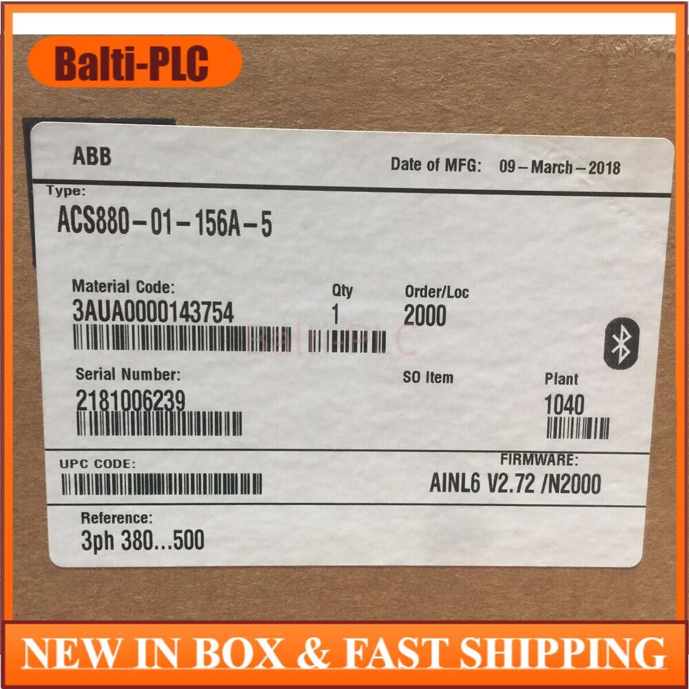 One New ABB ACS880-01-156A-5 90KW Inverter Fast Shipping