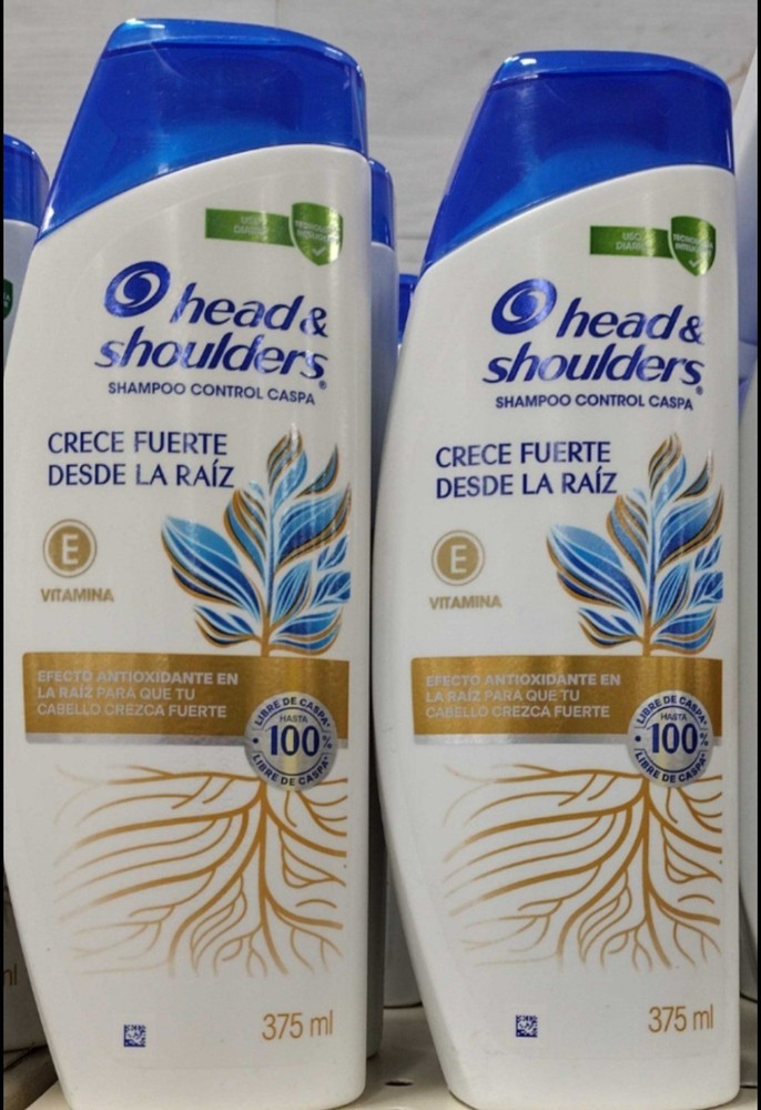 2X HEAD AND SHOULDERS STRONG ROOT SHAMPOO ( Crece Fuerte ) - 2 OF 375ml EACH