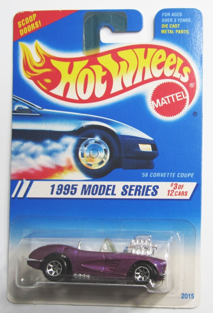 Hot Wheels '58 CORVETTE COUPE 1995 PURPLE sp7 New Model Series #3 MOC MOSC 341