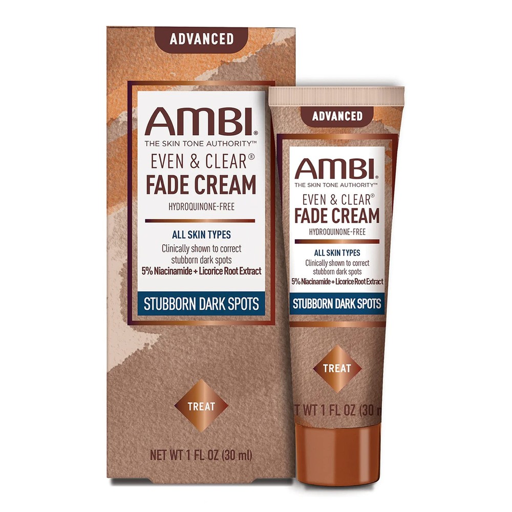 Ambi Even & Clear Advanced Fade Cream, Hydroquinone-free, 1 Fl Oz (Pack of 1)