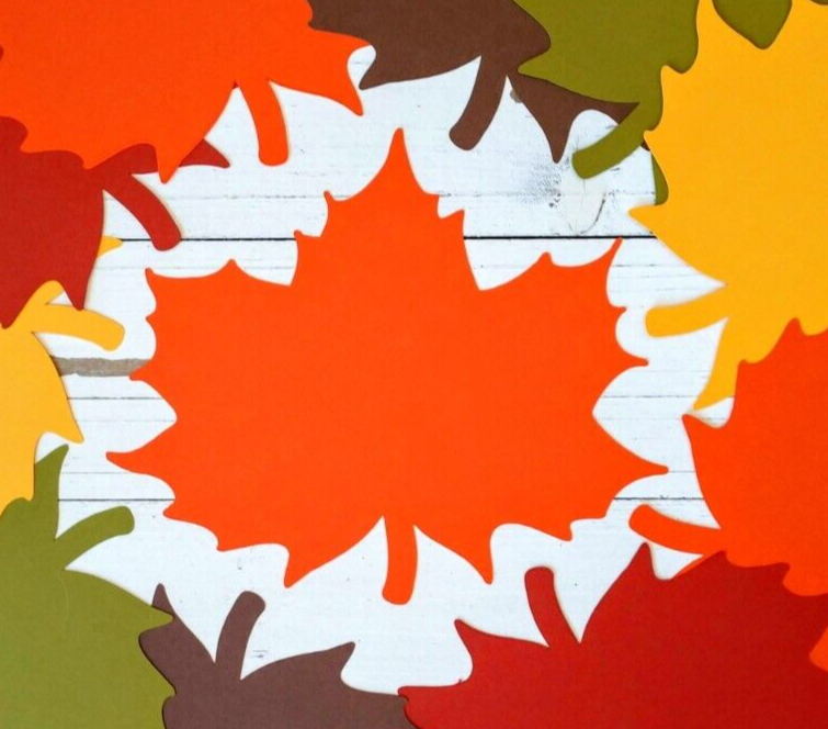 Large Fall Colored Leaf Die Cuts for Bulletin Boards, Posters, Crafts, 10 Pcs