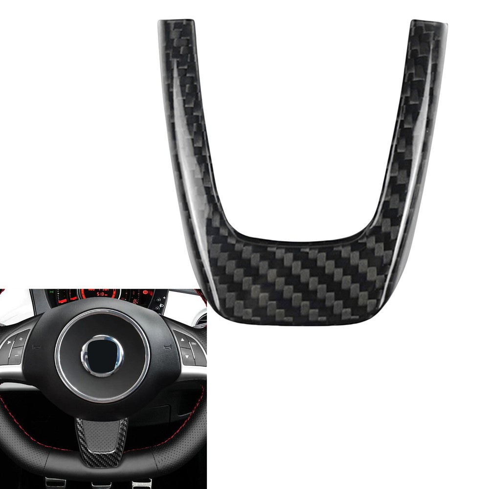 Car Steering Wheel Cover Trim  For Fiat 500 Abarth 595 2012-2015 13 Carbon Fiber