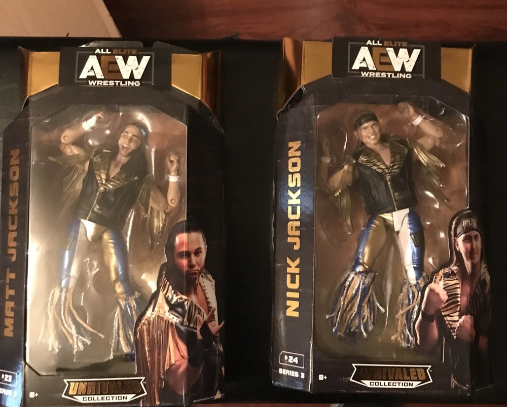 AEW Young Bucks Nick & Matt Jackson Series 3 Action Figures Brand New Sealed