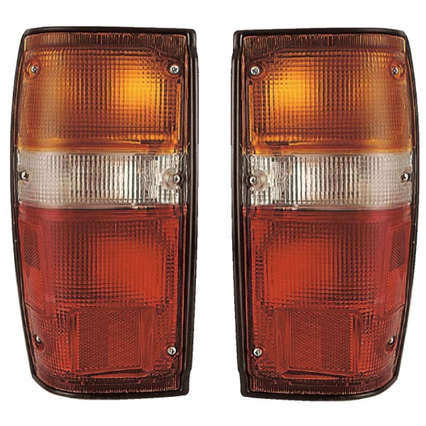 For 84-89 4Runner & 84-88 Toyota Pickup Black Trim Taillight Taillamp SET PAIR