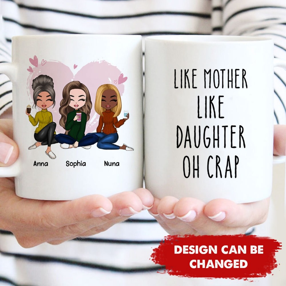 Like Mother Like Daughter Mug Personalized Mom And Daughter Mug Personalized Mom