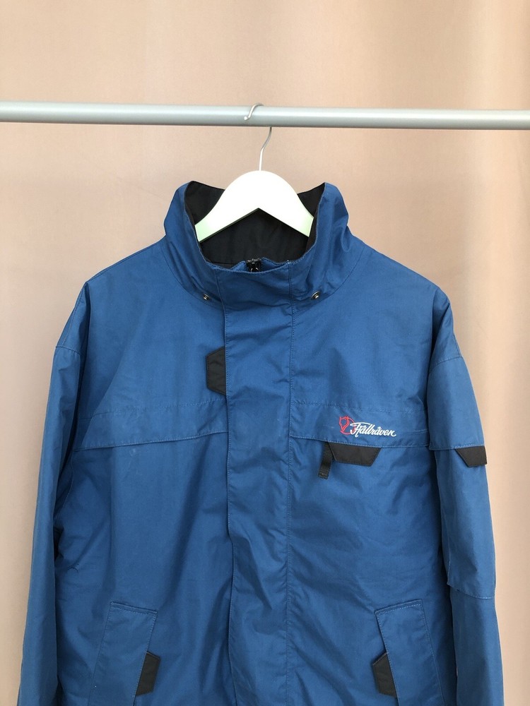 Fjallraven Jacket Size Mens M-L Vintage Long Windbreaker Coat Blue