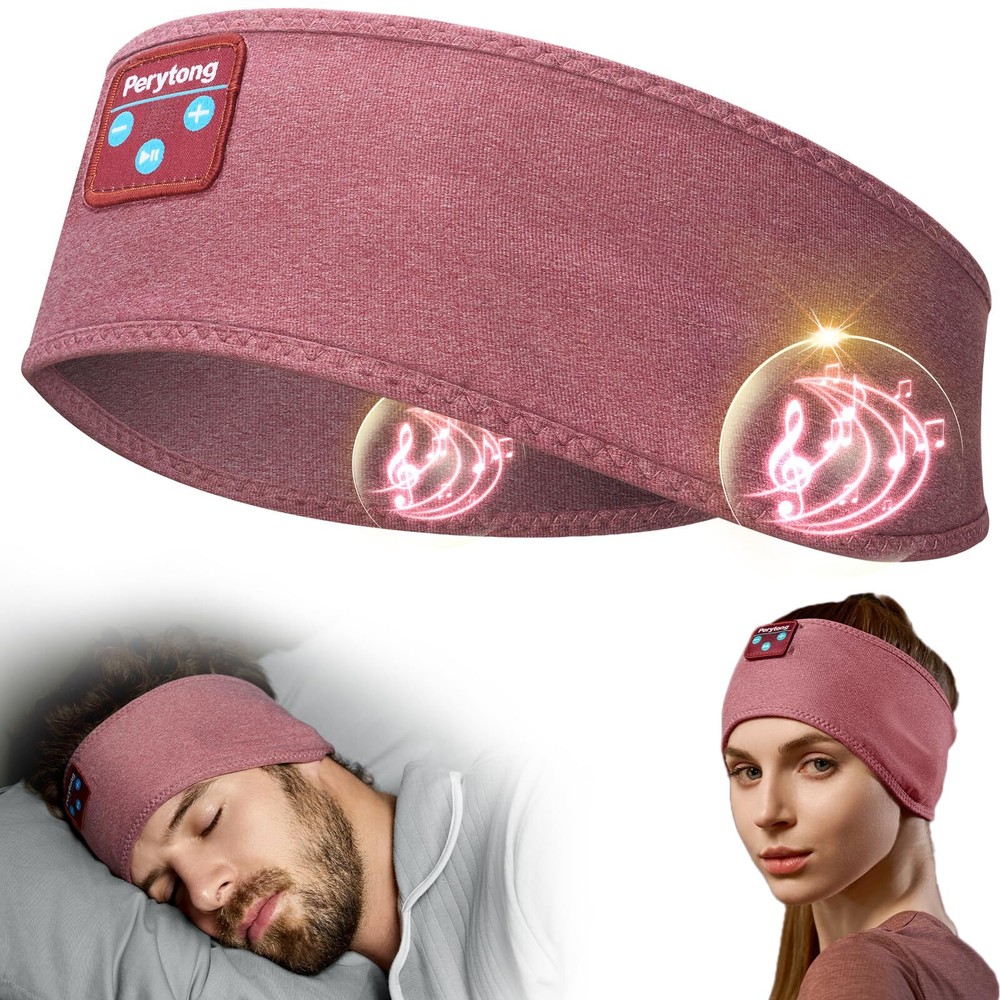 Perytong Bluetooth 5.2 Sleep Headband Wireless Sports Headphones with Soft Earbuds
