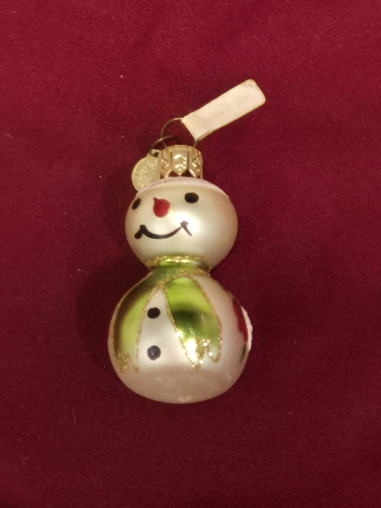 Dept 56 Blown Glass Snowman Christmas Ornament