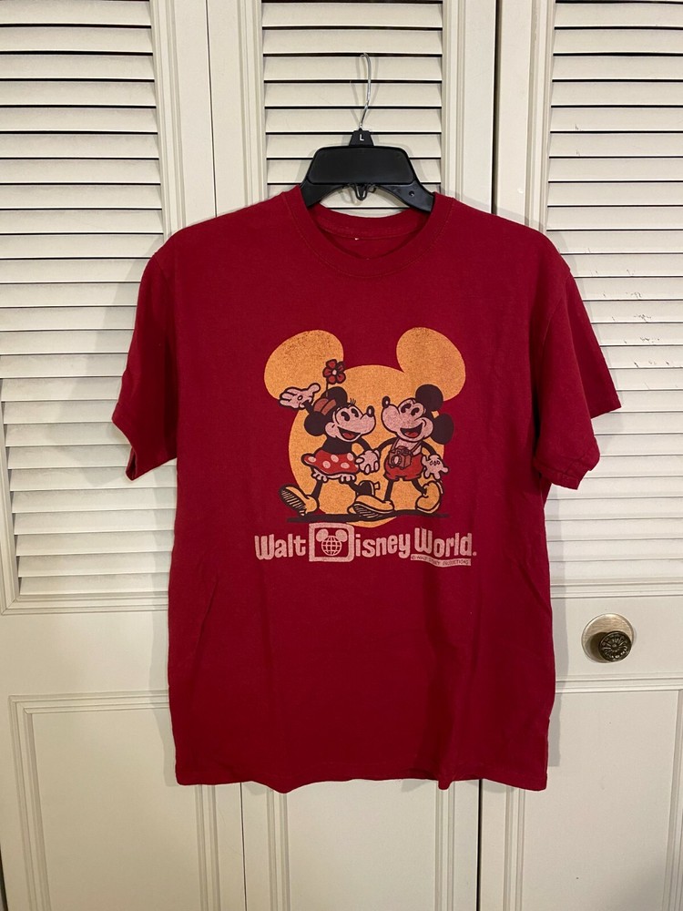 Disney Parks Mickey and Minnie Retro Red Tshirt Medium NWT