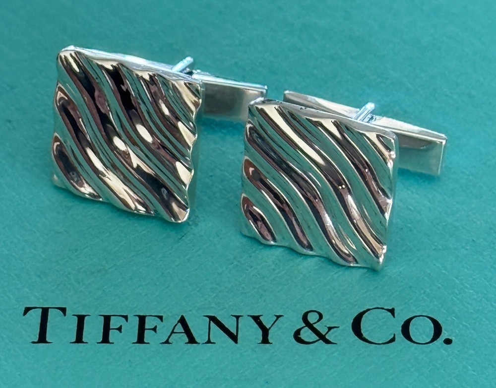 Tiffany & Co.  Square  Cufflinks  Sterling Silver 925  Vintage