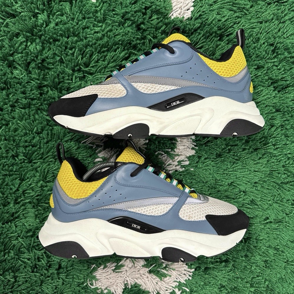 Dior B22 Sneakers Blue White Yellow Size 11 44 EU Mint Condition