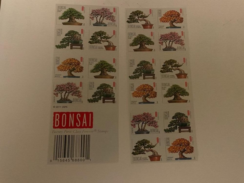 (20) USPS Forever Stamps - Bonsai -Free shipping-