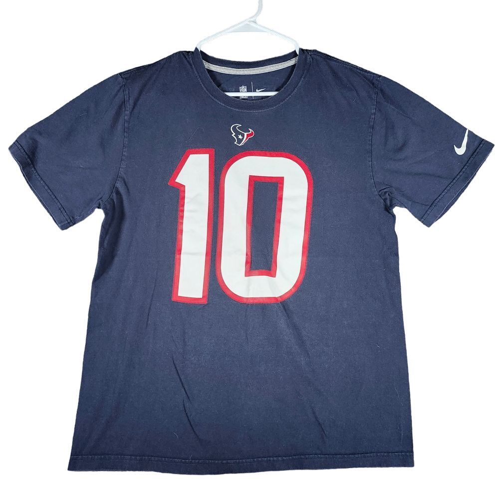 Nike NFL Houston Texans #10 Hopkins Player Jersey T-Shirt Blue Football Fan Gear