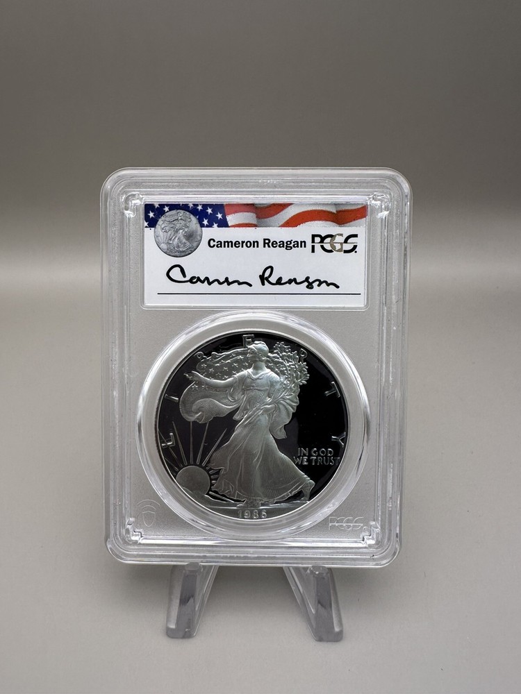 1986 S Silver Eagle Dollar PCGS PR69DCAM - Reagan Legacy Series