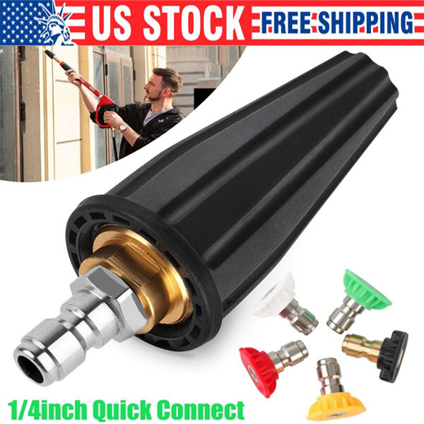 4.0GPM High Pressure Washer Rotating Turbo Nozzle Spray Tip 4000PSI 1/4