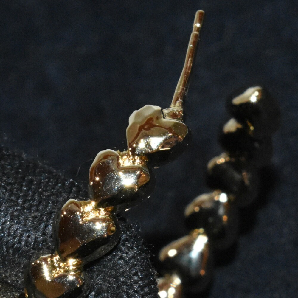 CHANEL Coco CC Logo Gold Hoop Earrings B23P Rare Vintage with Box