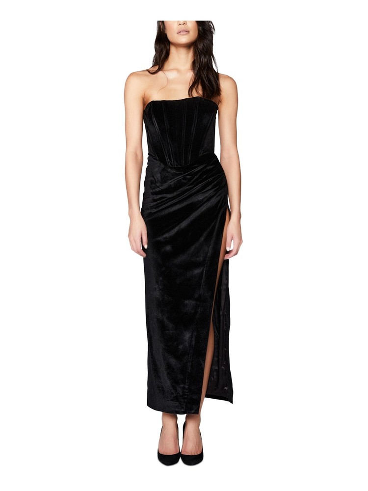 BARDOT Womens Black Lined Corset Top Sleeveless Full-Length Body Con Dress 8