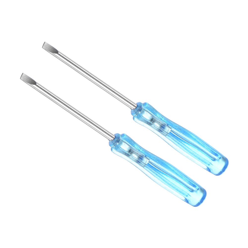2-Piece Anti-Slip Small Slotted Screwdriver Set 2.0mm x 65mm