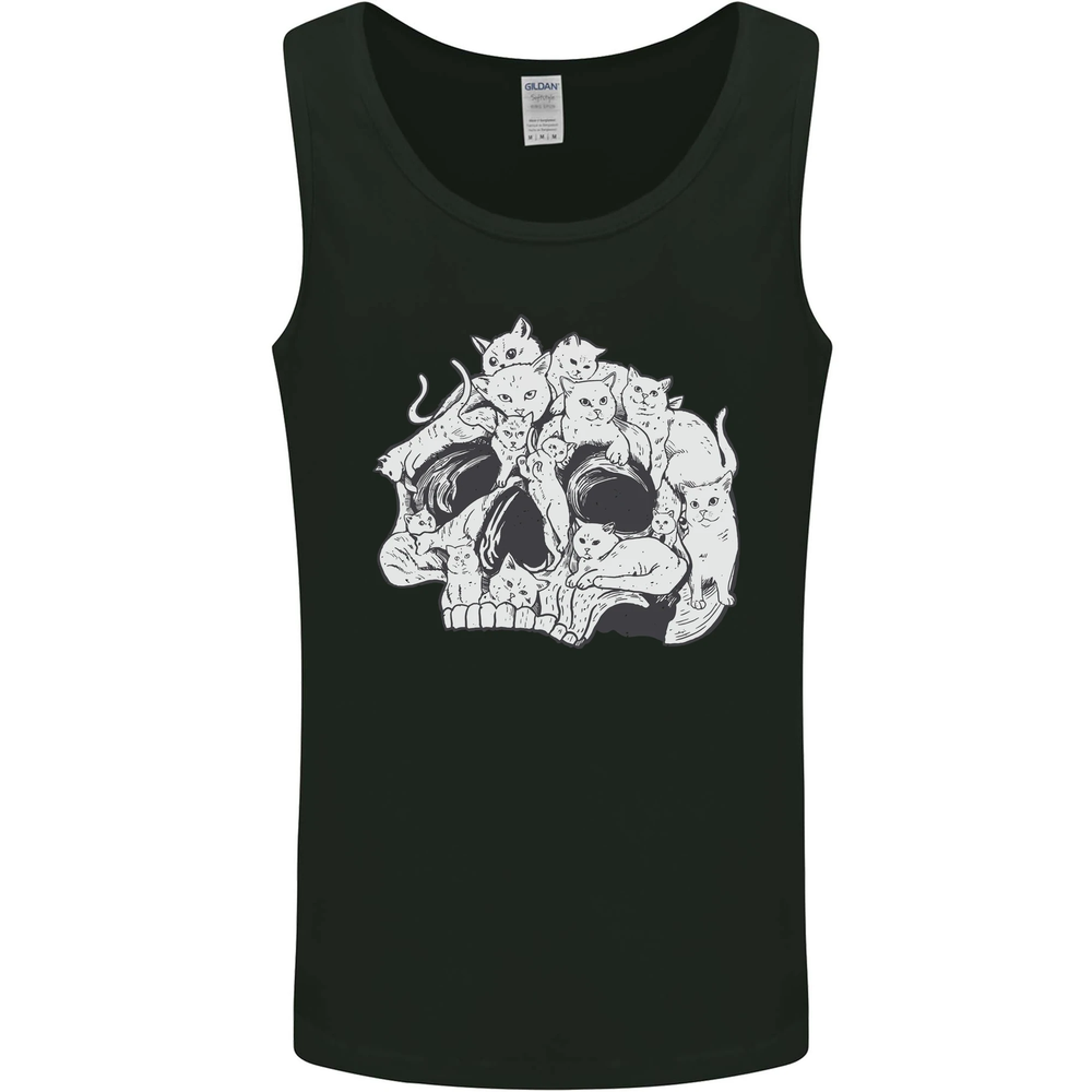 A Skull Made of Cats Mens Vest Tank Top