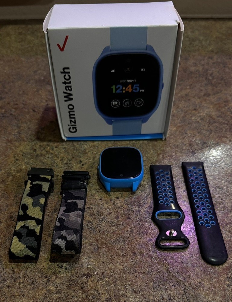 Gizmo Watch 3 QTAX57B Kids Smartwatch in Blue for Verizon, Excellent Condition