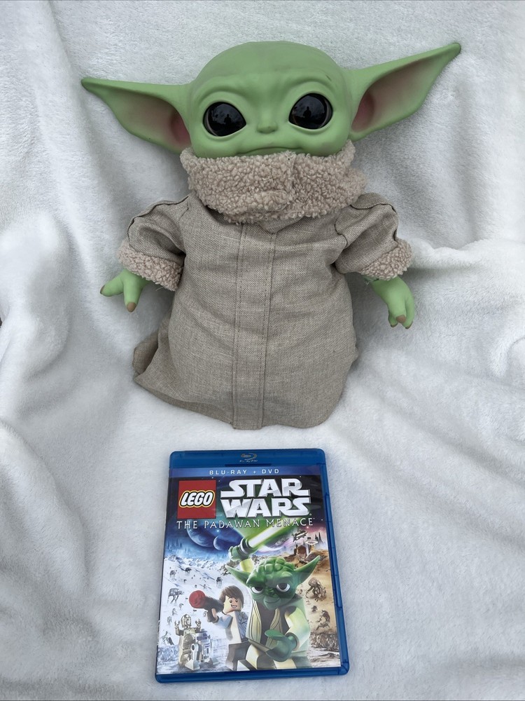 Mattel Star Wars Grogu The Child 2021 Plush Toy 11-In. Tall + Free DVD & BLU-RAY